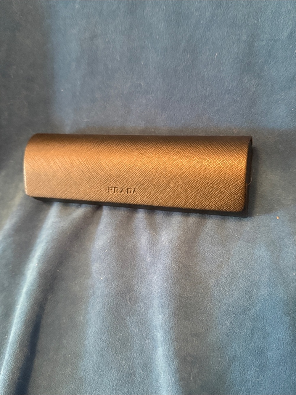 PRADA Black Textured Saffiano Eyewear Case